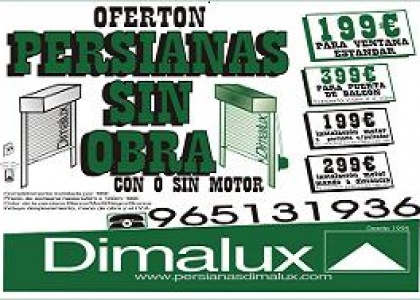 OFERTON Persianas Sin Obra